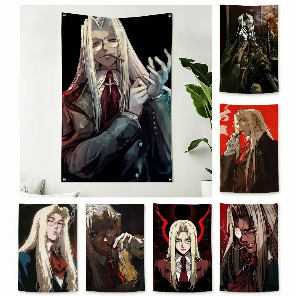 Hellsing I-Integra Hellsing Home Decor Vertical Flags Indoor Outdoor Hanging Decor for Bedroom Living Room Wall Decoration