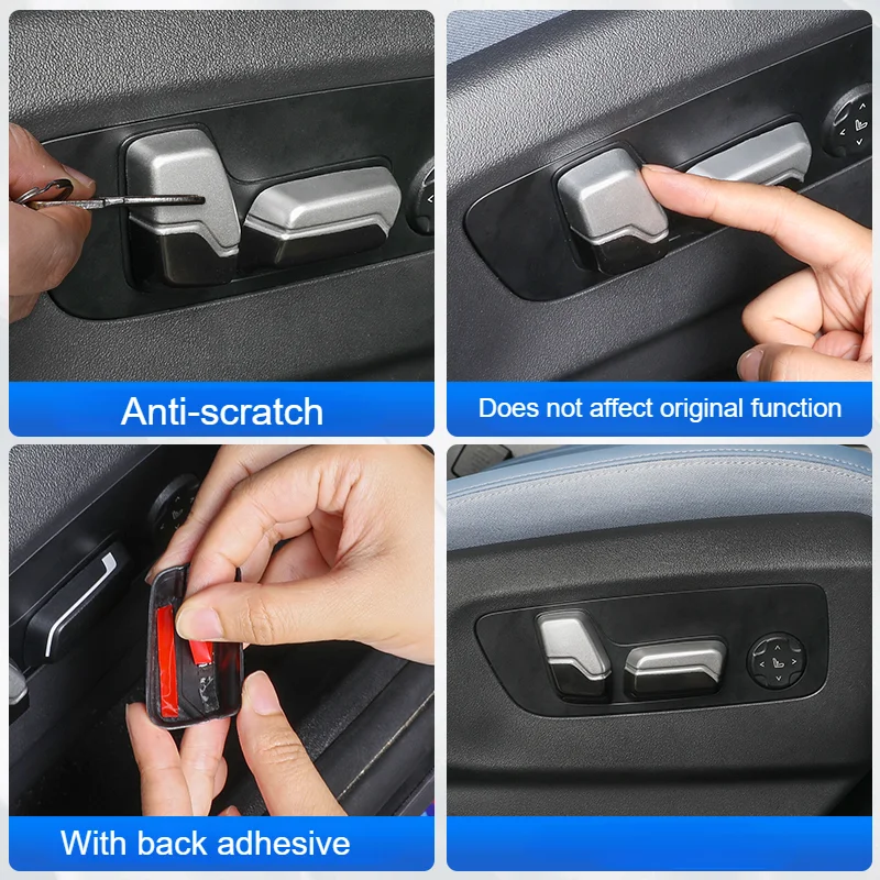 غطاء زر تعديل المقعد مضاد للخدش ، زر التبديل الزخرفي ، ملصق واقي ، بي دبليو 5 سلسلة i5 ، G60 ، ABS