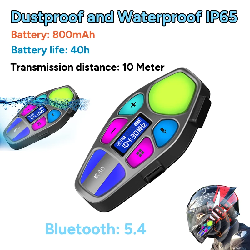  Motorcycle Helmet Bluetooth Headset  Headphones Wireless Bluetooth 5.4 Motor Headset Bike Earphone Handsfree Stereo Earbud