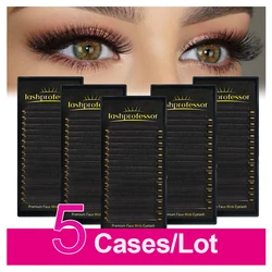 Lashprofessor 5 Tabletts/Lot Faux Nerz Wimpern Russische Volumen Wimpernverlängerung Premium Matte Klassische Wimpern Für Make-Up Cilios