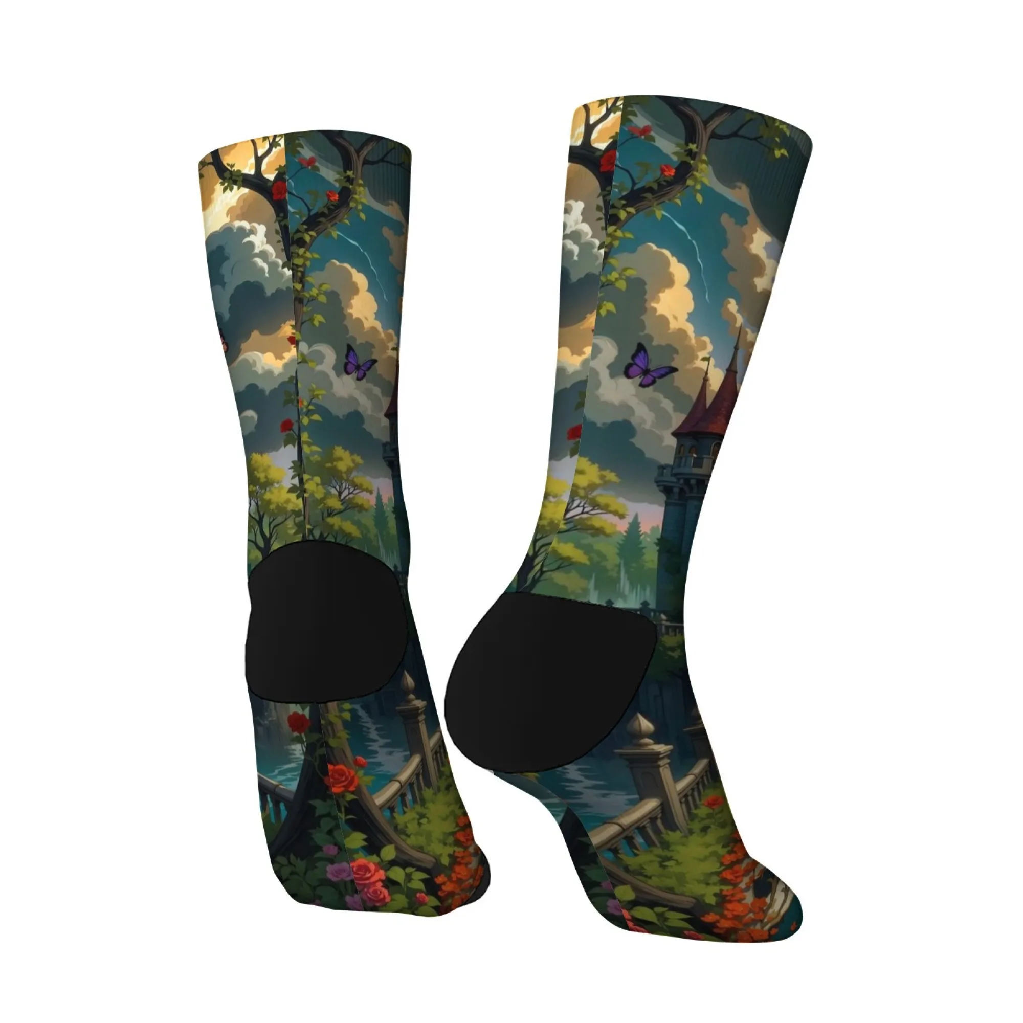 Calcetines con estampado de dibujos animados de Time Castle, novedad, divertidos calcetines para hombre, estilo Harajuku, cómodos, cálidos, informales, calcetines de moda, regalo de fiesta loco