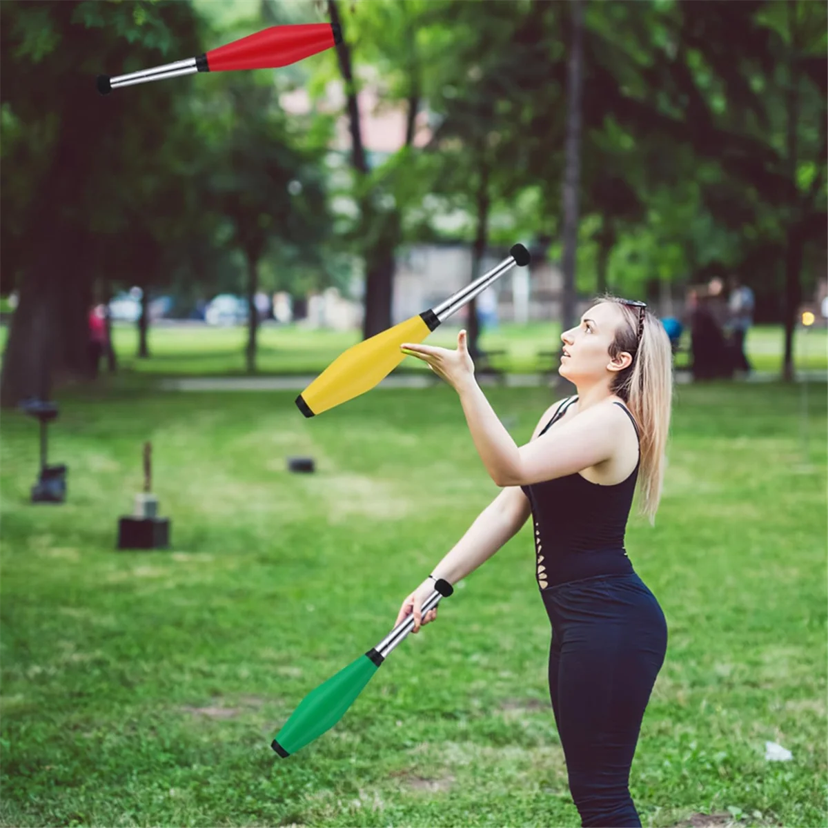 3 Stück Jongliers tock Jonglieren Prop Stage Jonglier stöcke Stage Performance Sticks Jonglier clubs Anfänger