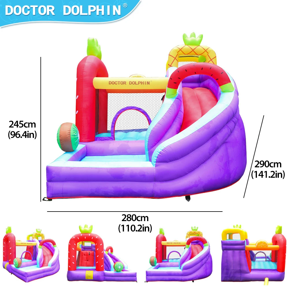 Hot Sale Fruits Theme Bounce House Castle With Slide and Ball Pool Inflatable Bouncy House Jumping Castle for Kids Party