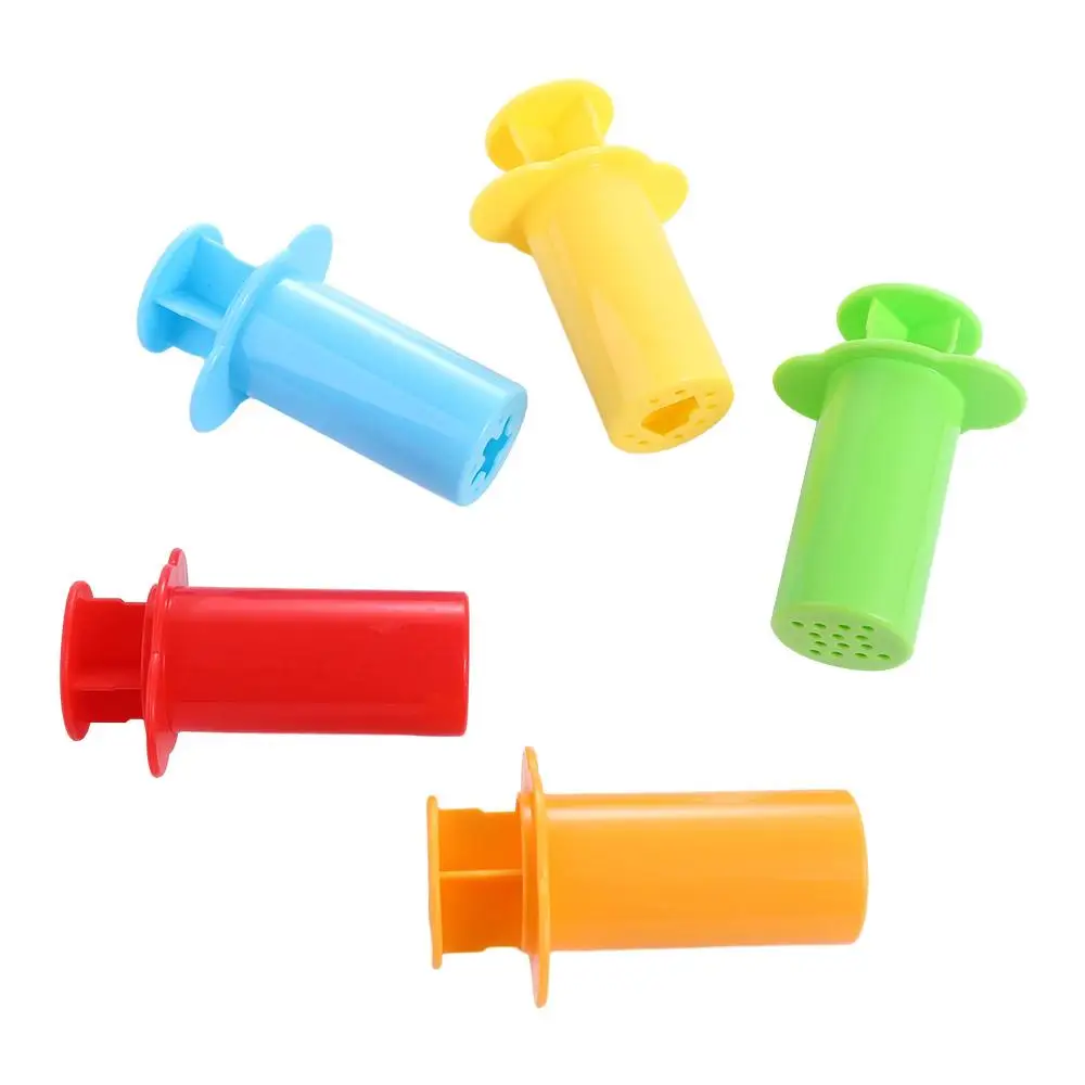 5 Stks/set Kleur Klei Plasticine Speelgoed Accessoires Assecories Diy Speelgoed Slimme Deegextruders Set 5 Extruder Tools Willekeurige Kleur