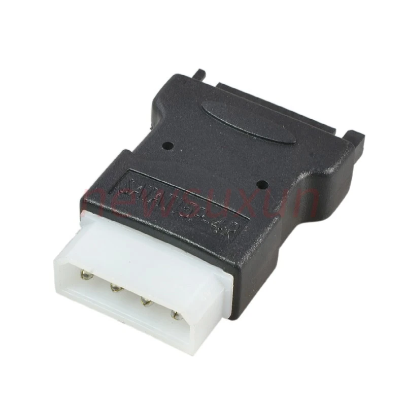 Adaptateur 15 broches SATA mâle vers Molex IDE 4 broches mâle, connecteur de câble d'alimentation, passe d'un connecteur d'alimentation SATA à un connecteur standard