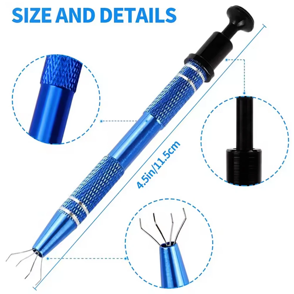 IC Chip Remover Tool Electronic Component Extractor Puller Diamond Jewelry Claw Tweezers for Small Parts Pickup Hand Tools