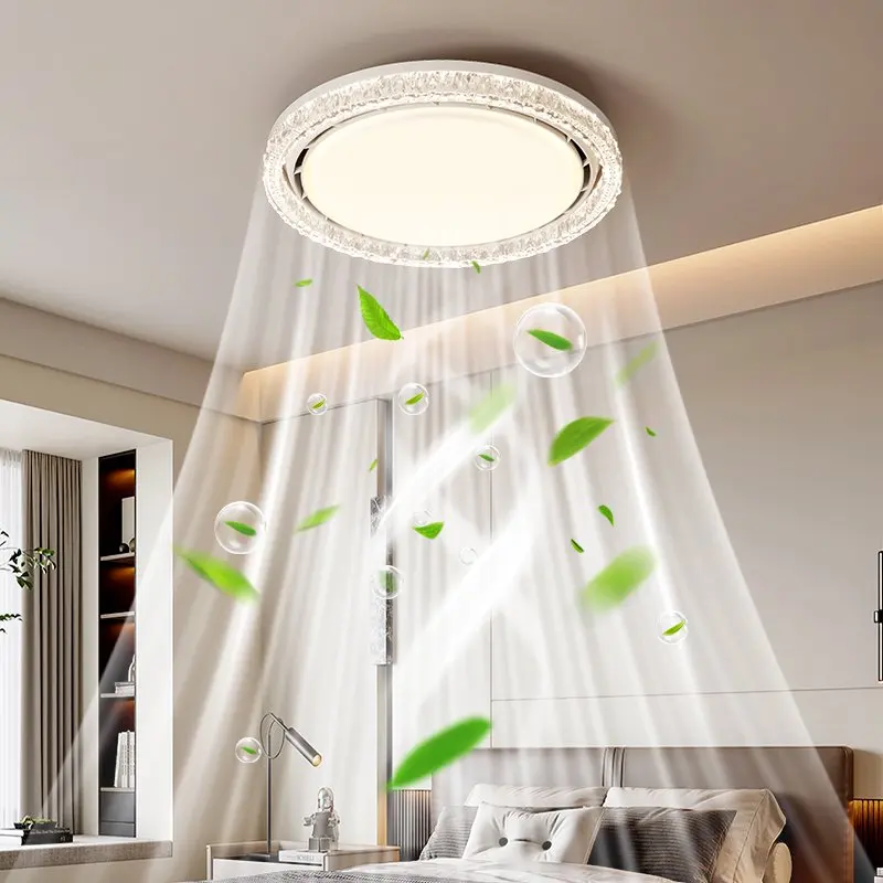 

2026 New Bladeless Ceiling Fan Light, Modern Minimalist Acrylic Invisible Fan Lamp for Bedroom & Dining Room