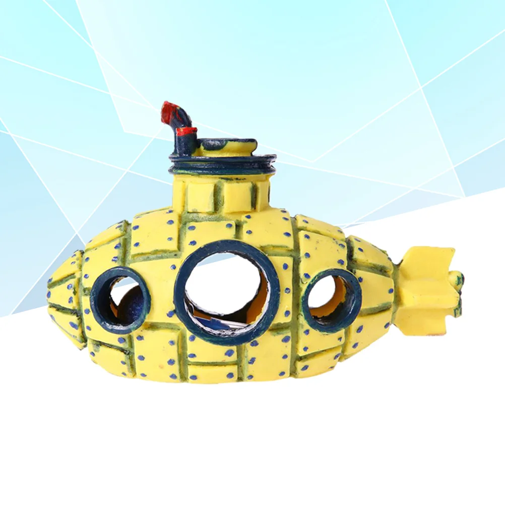 

Tank Decoration Landscape Hiding Cave Fish Turtle Simulation Submarine Ornament Aquarium Bubble Maker