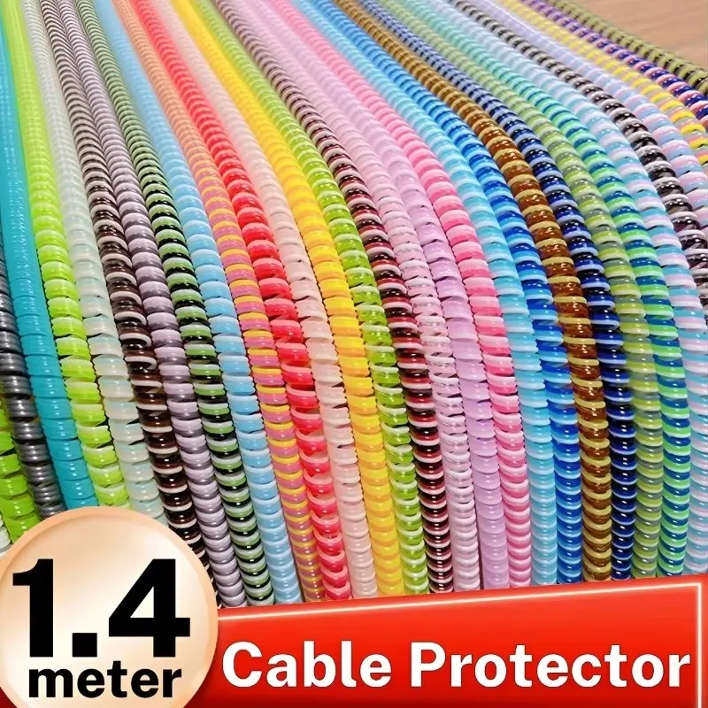 Bunter Laser-Spiralkabel-Organizer USB-Ladekabel-Datenkabelschutz für iPhone 17 Samsung – Detail 3