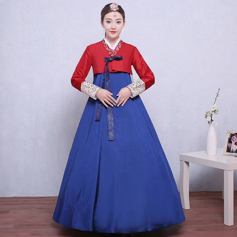 Vestido Hanbok coreano tradicional Multicolor para mujer, traje de Baile Folclórico para escenario, fiesta de boda tradicional para niña bebé, alta calidad