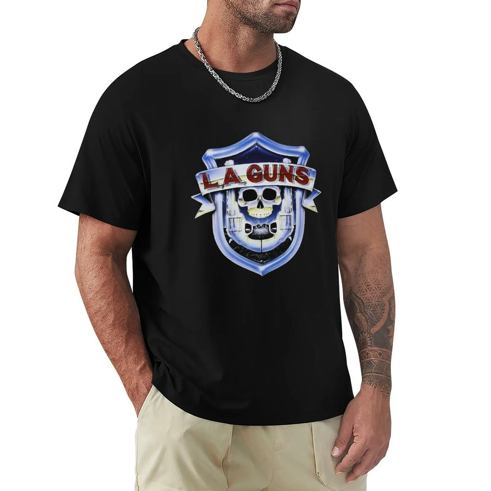 

band rock metal LA Guns Logo band T-Shirt graphic t shirt vintage sublime baggy shirts custom shirt mens big and tall t shirts