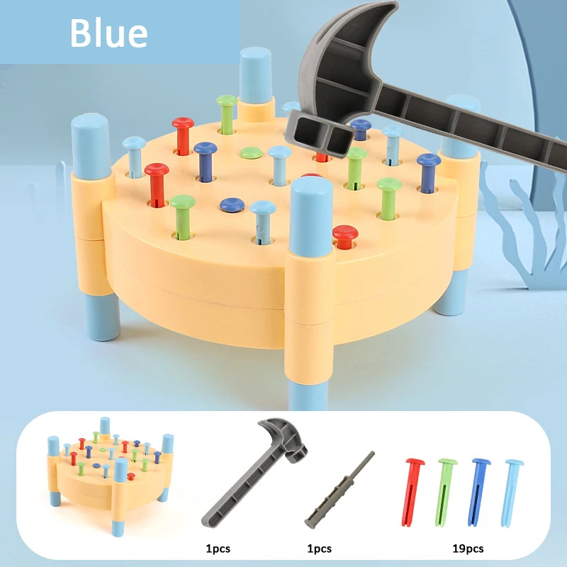 Montessori Nail Screw Games Fine Motor Training Toys Learning Color Cognition Set Educational ChristmasToys For Kids