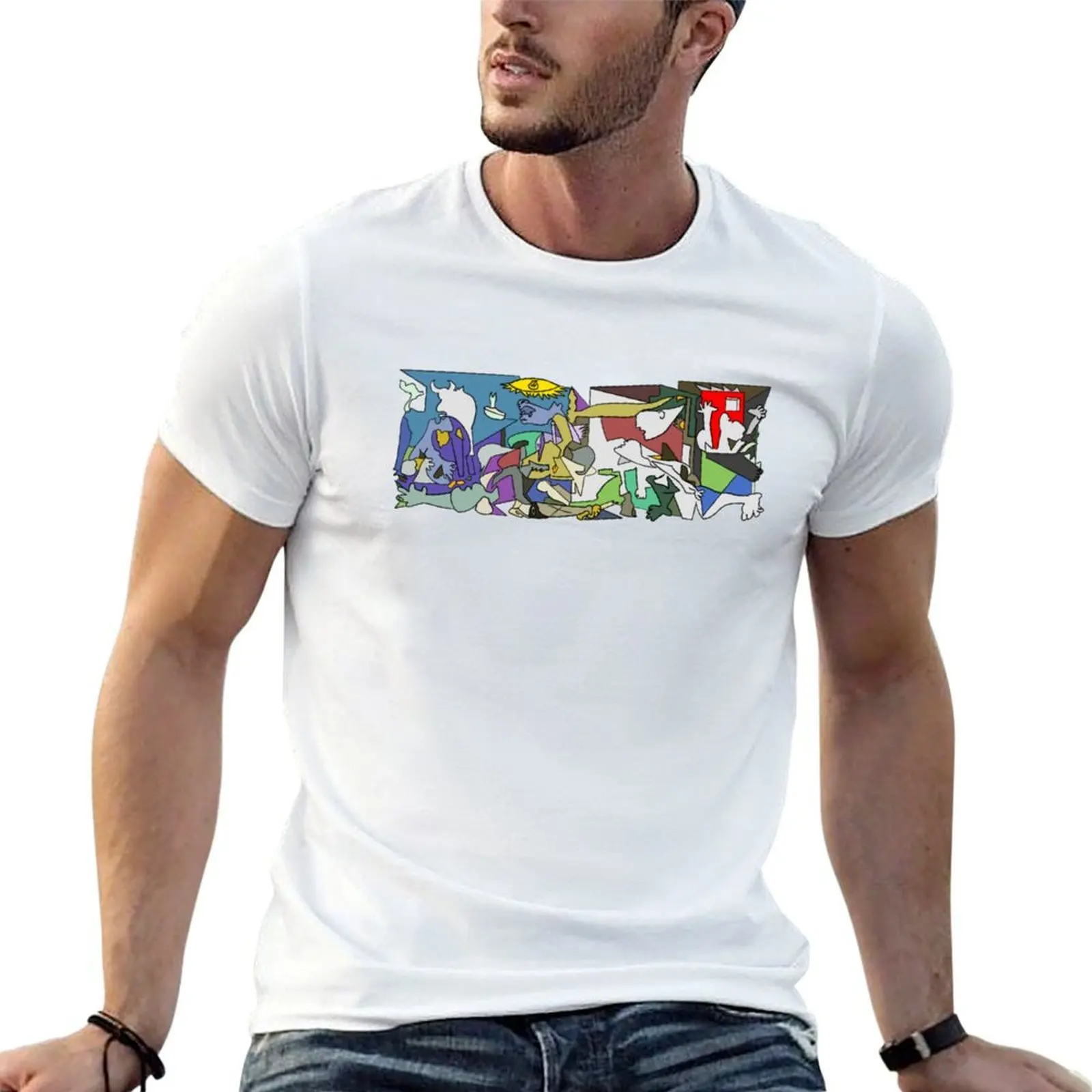 

Guernica Painting Drawing T-Shirt t shirts for man cotton funny t shirts for man pack cotton T-Shirt