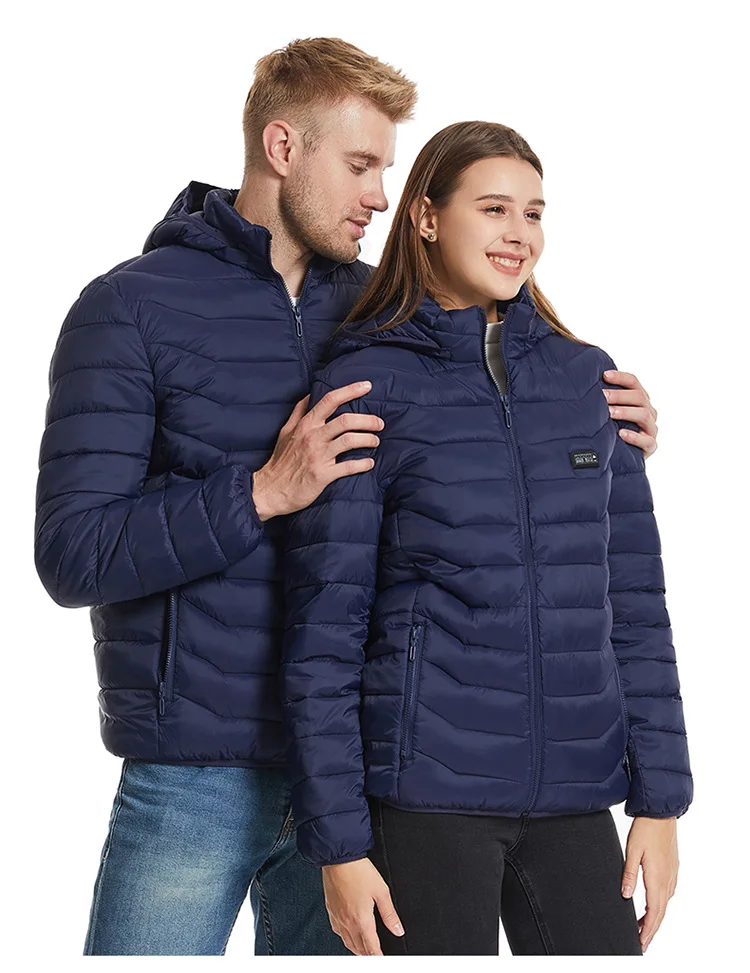 سترة شتوية محددة ذكية ساخنة لمبيعات عبر الحدود، خيار تحكم مزدوج واحد، وظيفة درجة حرارة ثابتة، كاسو فضفاض