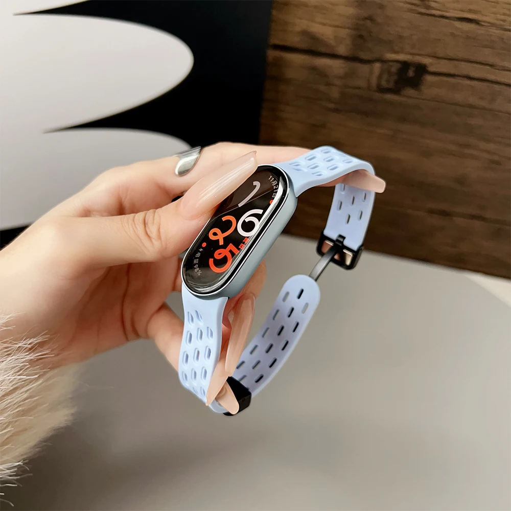 Weiches Silikonarmband für Xiaomi Mi Band 9/8, Correa-Armband, Handgelenk, Mi Band 8, Sport, wasserdichtes Ersatzarmband für Xiaomi Band 9 – Detail 3