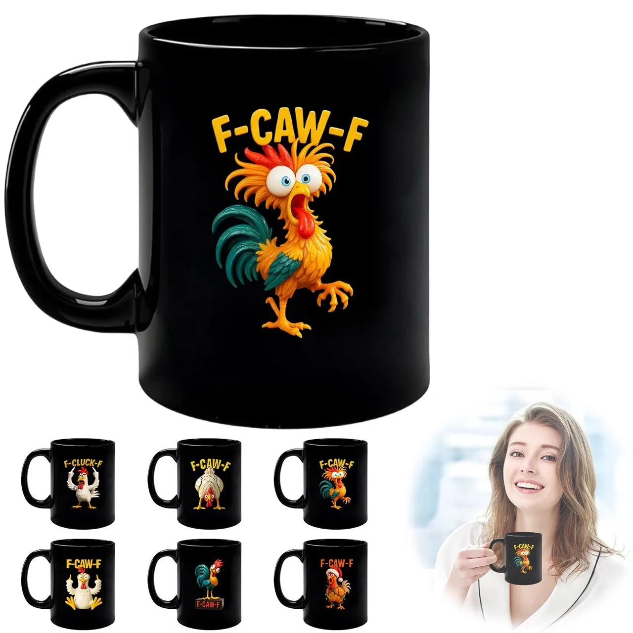 Bestseller New Rooster Ceramic Coffee Mark Cup Chicken Water Cup F-CAW Best Halloween Gift