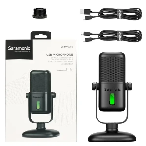 2026 Premium  Saramonic SR-MV2000 USB Multicolor Live Broadcast Recording Adjustable USB Desktop Microphone with Tableto view 6