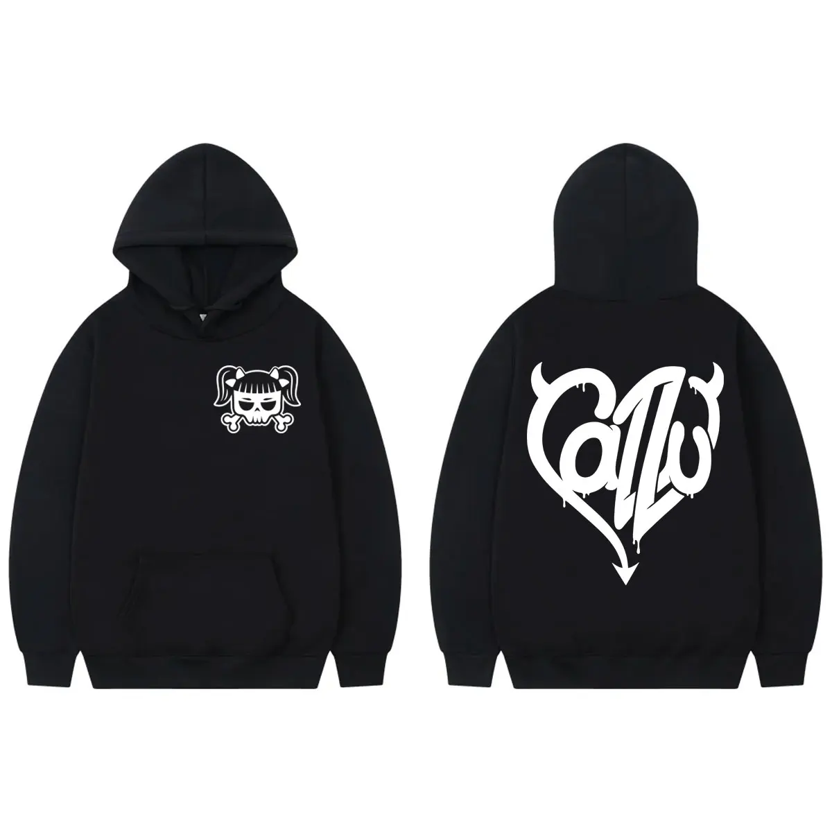 

Singer Cazzu Double Sided Print Hoodies Men Women Clothing Harajuku Pop Music Pullovers Fashion Casual Long Sleeve Sweatshirts