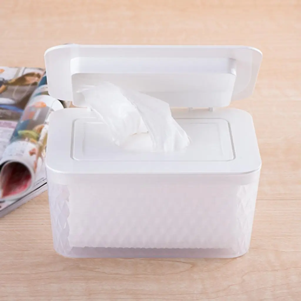 Wet  Dispenser Holder Buckle Design Reusable Wet Large Capacity  with Lid Case Wipe Box   for Office Travel