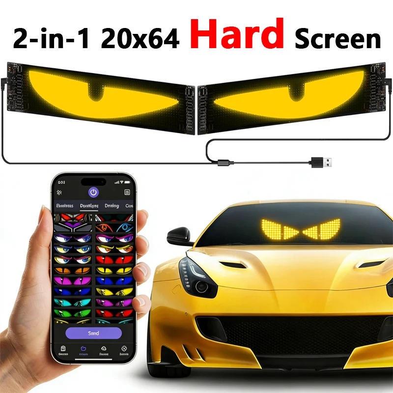 2pcs-led-matrix-pixel-panel-devils-eye-2-in-1-20x64-hard-screen-app-remote-diy-text-animation-graphics-for-car-truck-windshield