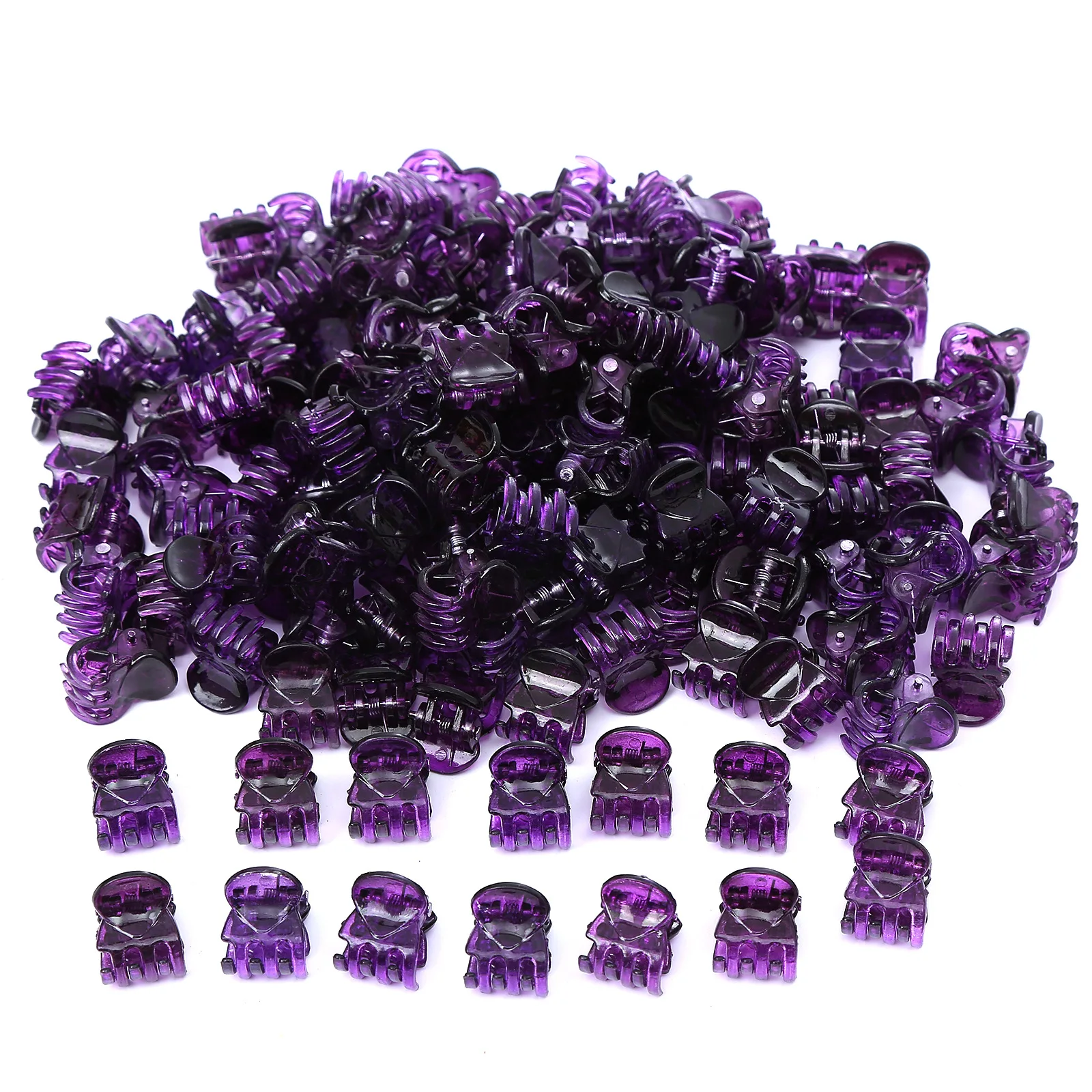 1CM 100Pcs/Set Hair Claw Clips for Women Girls Accessories Black Brown Transparent Plastic Mini Claws Hairclip Clamp Gifts