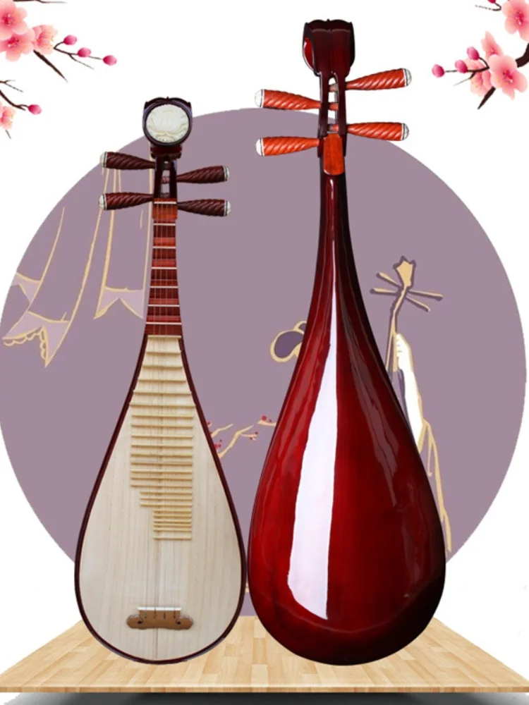 Rosewood Pipa Chinese Traditional Ethnic Music Instrumen Beginners Children Pipa Adult Professional Playing Pipa Accessories