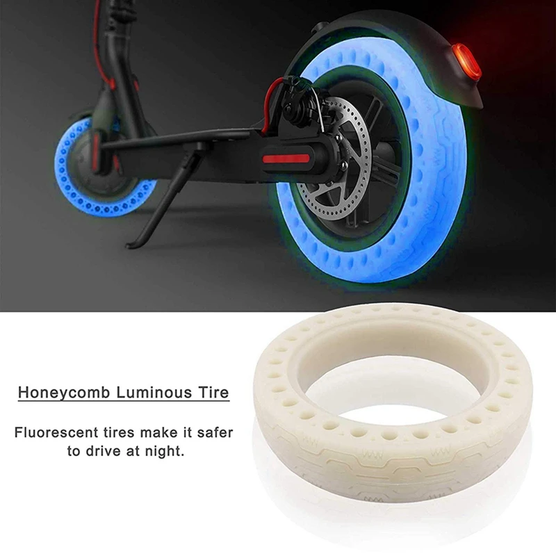 Inflatable Wearproof Honeycomb Luminous Tire Rubber Luminous Tire For Xiaomi Scooter Accessories