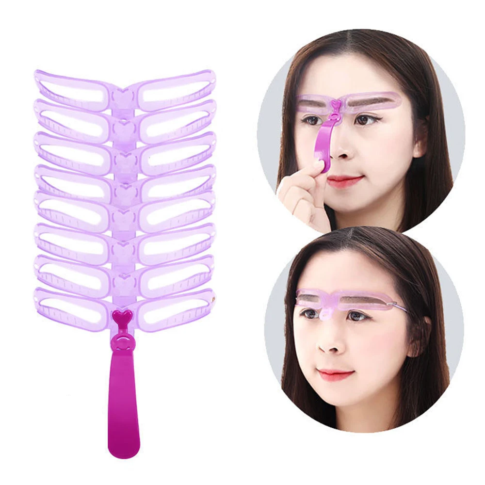 lot Stencils Reusable Eyebrow Shaper Brow Template Eyebrows Shape Set Molds Eye Brow Makeup Tools Accessories