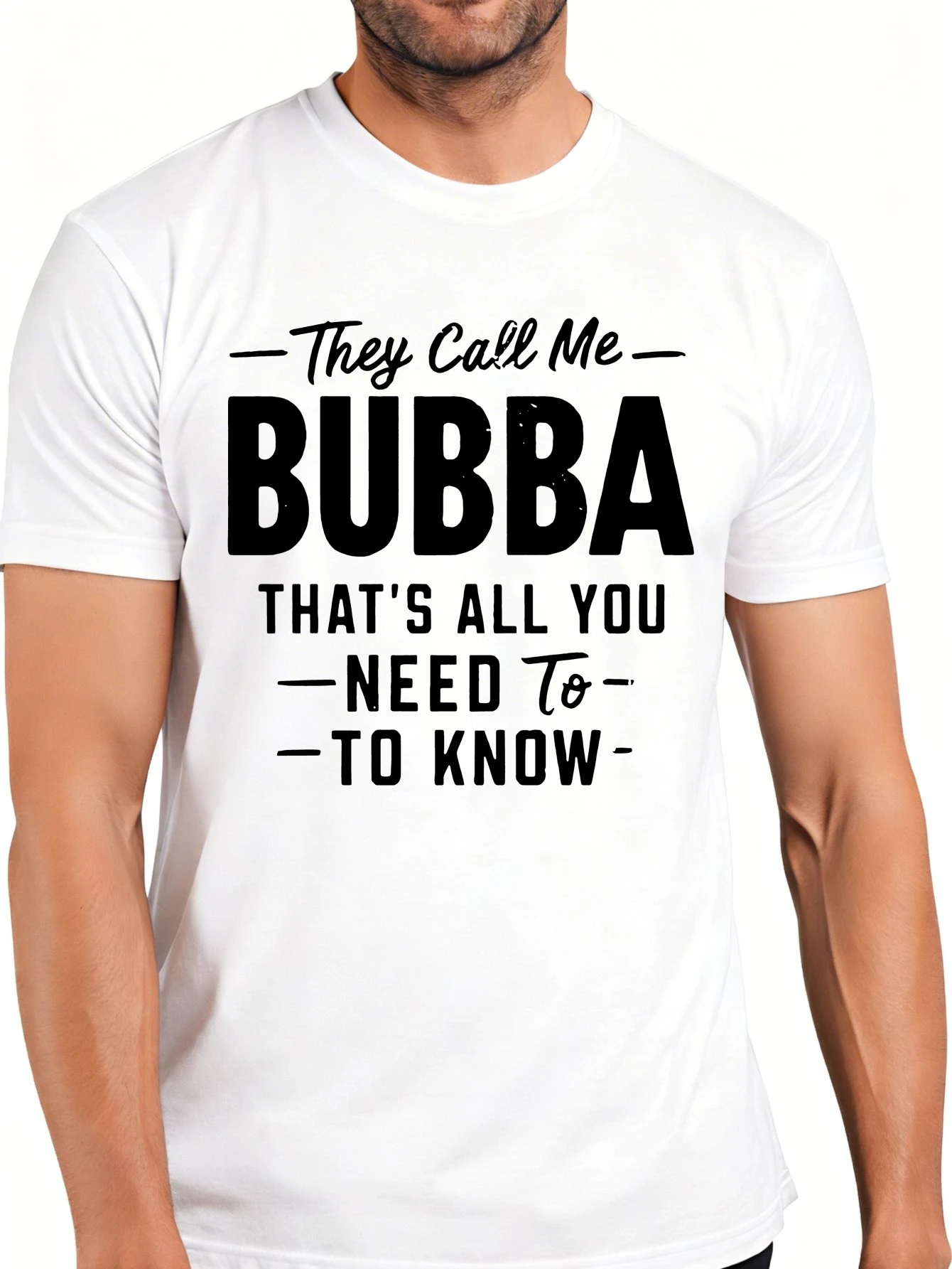 Men's Plain Graphic T-Shirt - Breathable, Soft, Lightweight - They Call Me Babu, You Just Need to Know That - Vintage Fun Graphic Casual Short Sleeve Summer Top, Gift for Him