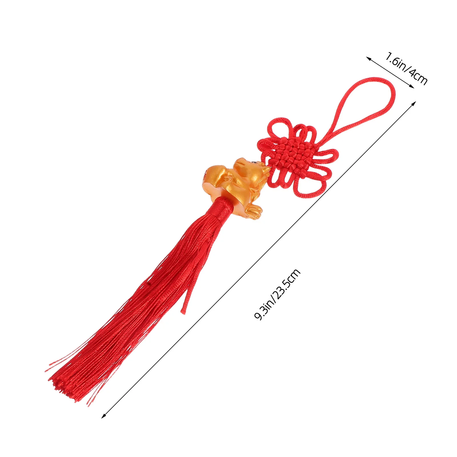 4 قطعة زينة السنة الصينية الجديدة 2026 سنة الحصان الأحمر عقدة شرابة حلي معلقة بونساي نمط الحظ ديكور