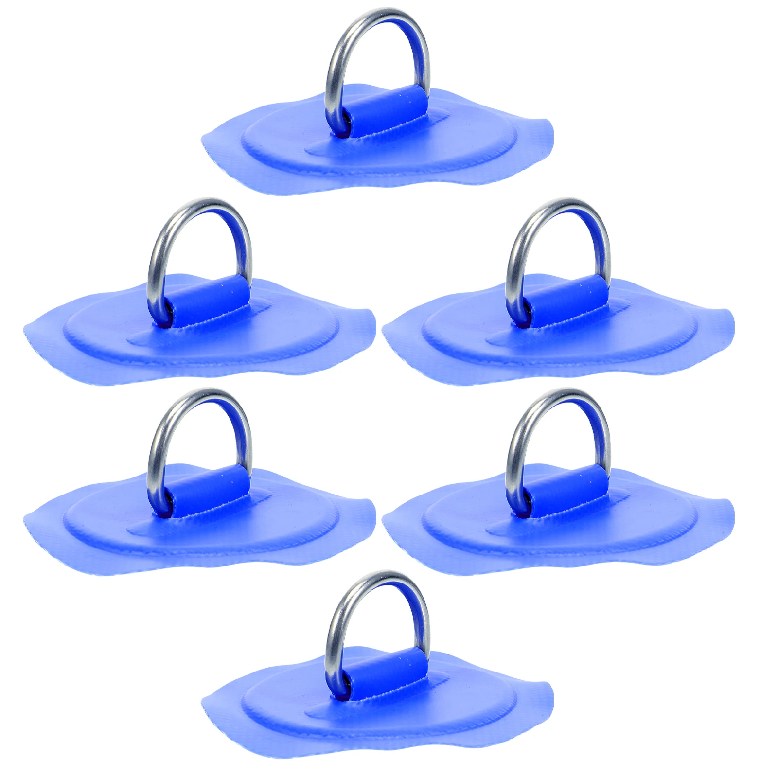 

6pcs Stainless D shaped Buckle PVC Coated Durable Kayak Cord Fixing Buckle for Canoe Cord Rings Boat Canoe Water Sports