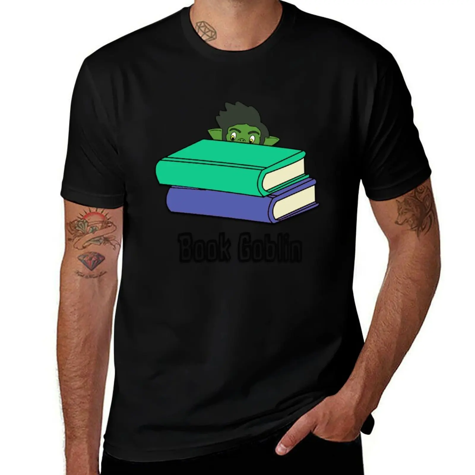 

Book Goblin T-Shirt blanks kawaii clothes quick drying Short sleeve tee men