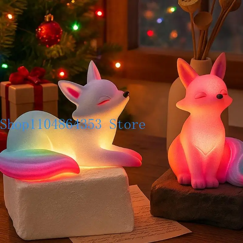 

652F Формы для свечей в форме лисиц, подходящие для поделок из эпоксидной смолы и декоративных свечей