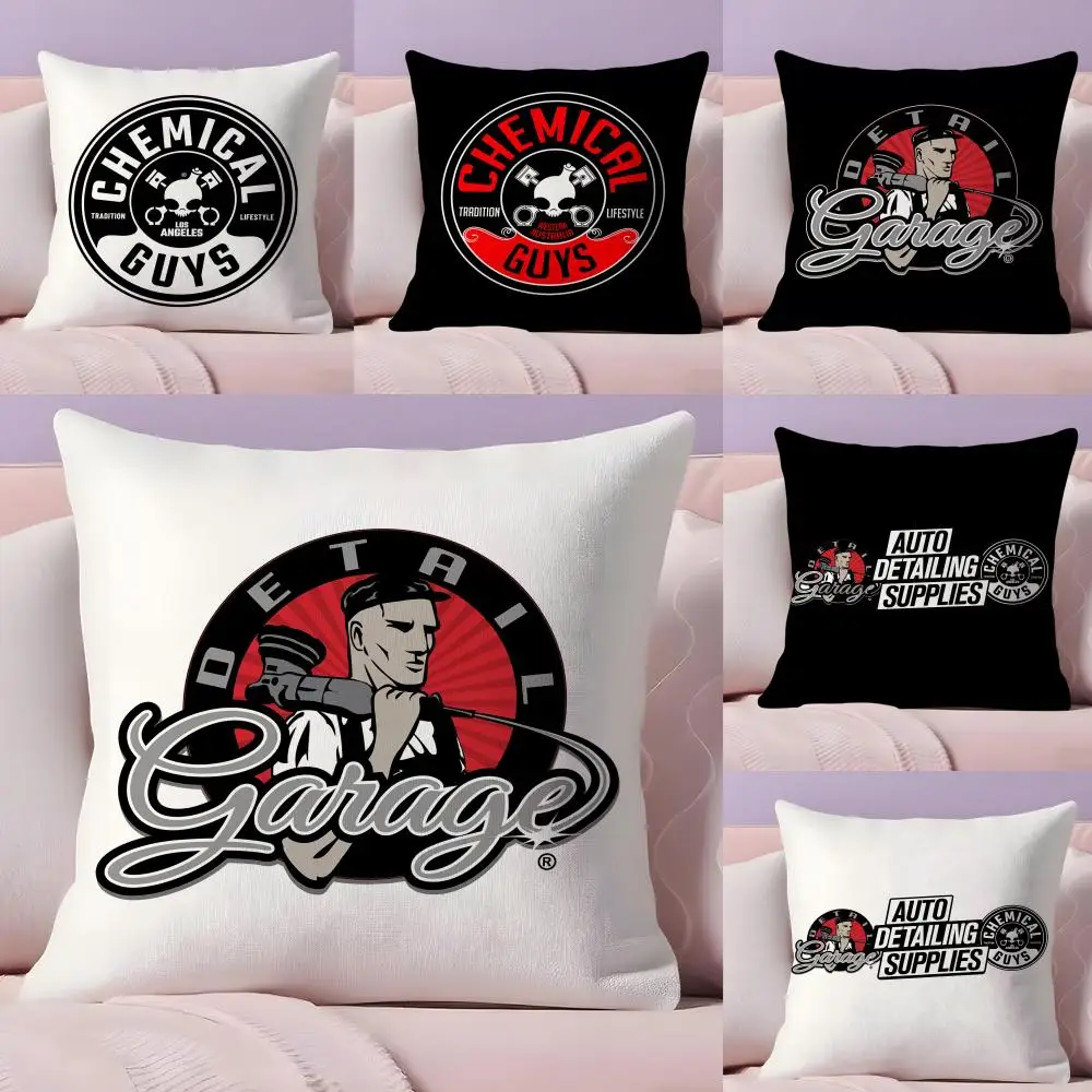 Chemical Guys Detail Garage Cushion Cover Plush Fabric Soft Double-Sided Printed Invisible Zipper Sofa Pillow Case Home Decor