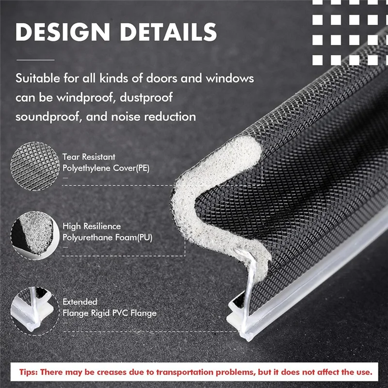 

Wrap-Around Slot Door Andwindow Strips Wear-Resistant High-Density Sealing Strip Forpatio Doors Forcabinets Brown