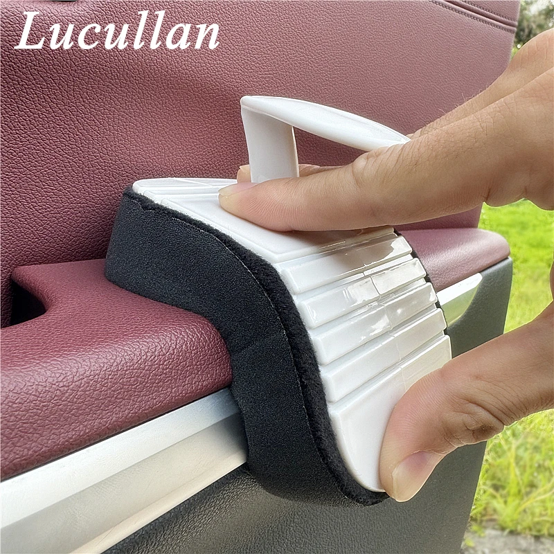 Lucullan – applicateur de cire de voiture Flexible, éponge élastique, Kit applicateur à main, tampon de polissage pour les détails de voiture