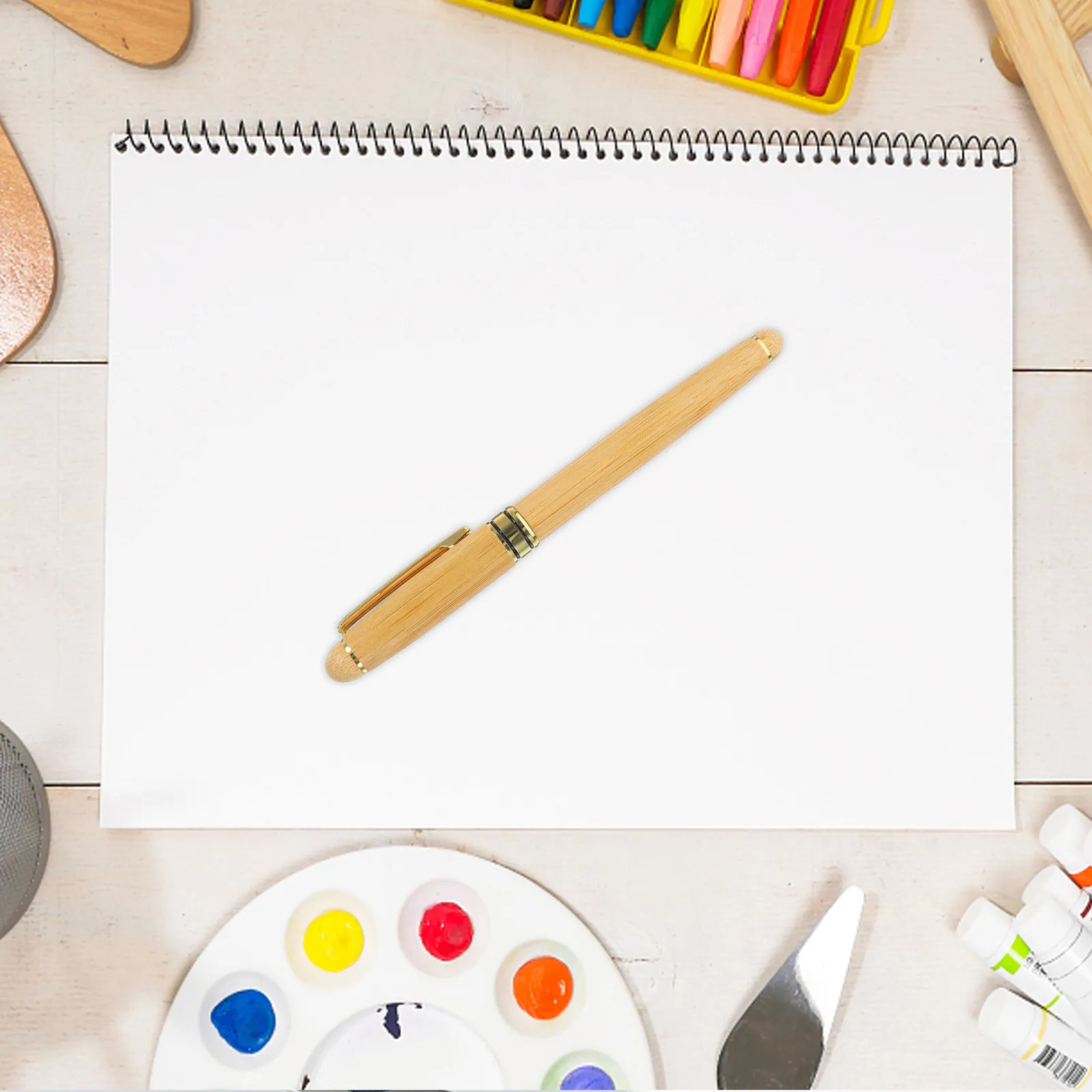 

1 комплект портативных бамбуковых деревянных перьевых ручек для плавного письма с удобным захватом, для каллиграфии, офиса, школы, подарков и декора