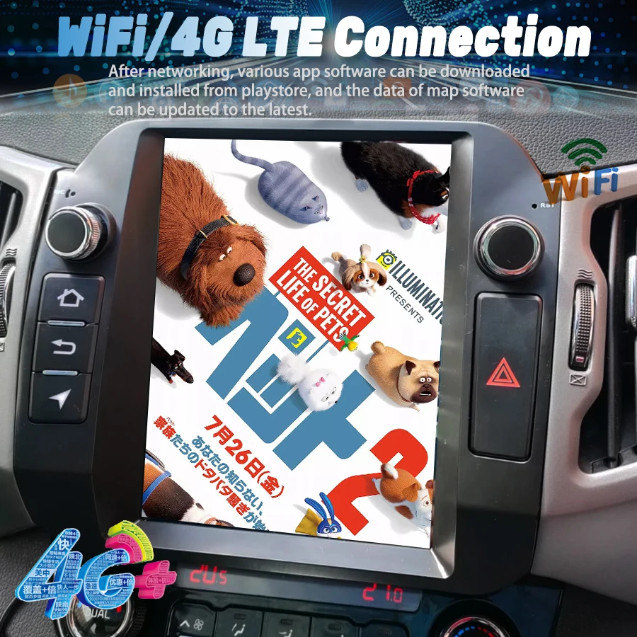 For KIA Sportage 3 2010-2016 Radio Video Player Wireless CarPlay Car Multimedia GPS Auto Navi Touch Screen Android 14 2 Din Unit