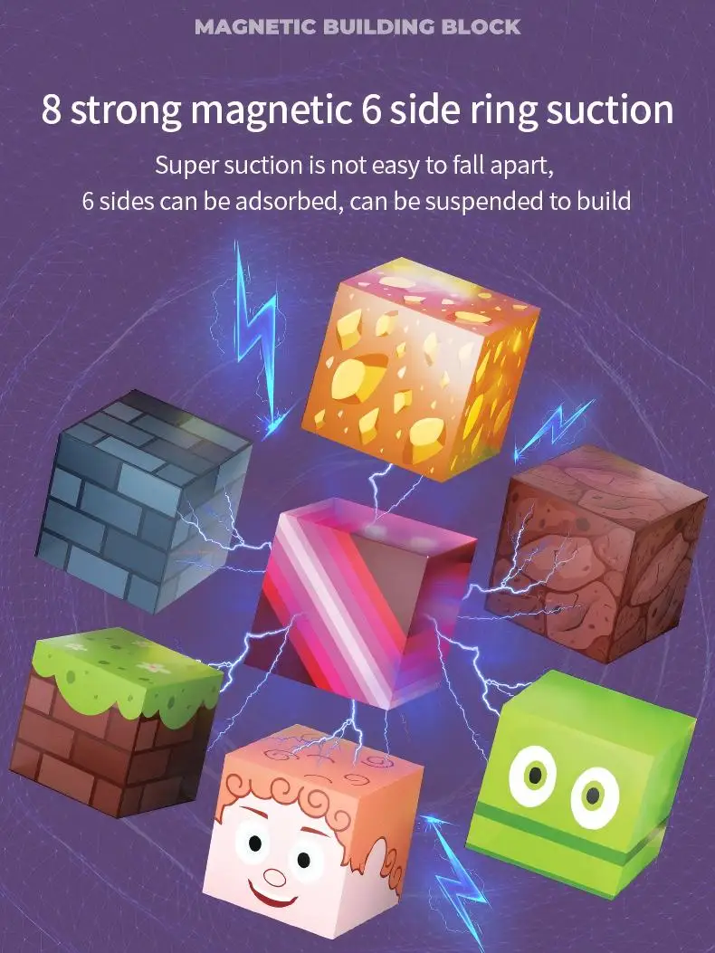 Magnetische bouwstenen met verlichting Hotel Elfen STEM Montessori Zintuiglijke stapelblokjes Speelgoed voor kinderen vanaf 3 jaar Cadeaus voor jongens en meisjes