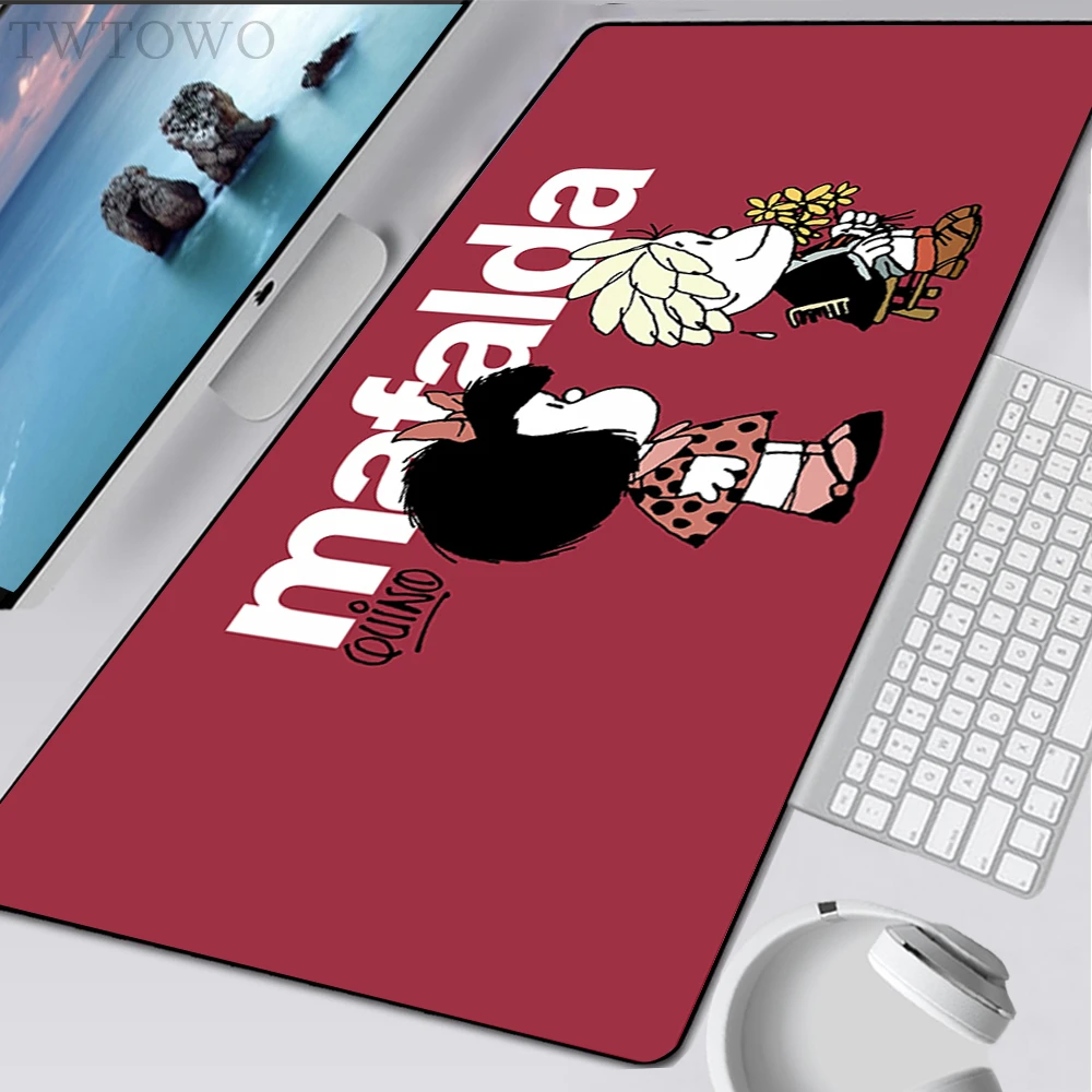 

Mafalda Mouse Pad Gamer Computer Large Home New Desk Mats MousePads Office Anti-slip Soft Laptop Carpet Mouse Mat