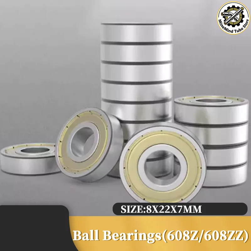 Ball Bearings 608Z 608ZZ Deep Groove ABEC-7 Mini Ball Bearing Carbon Steel for Skateboard Scooter 3D Printer Parts 8x22x7mm
