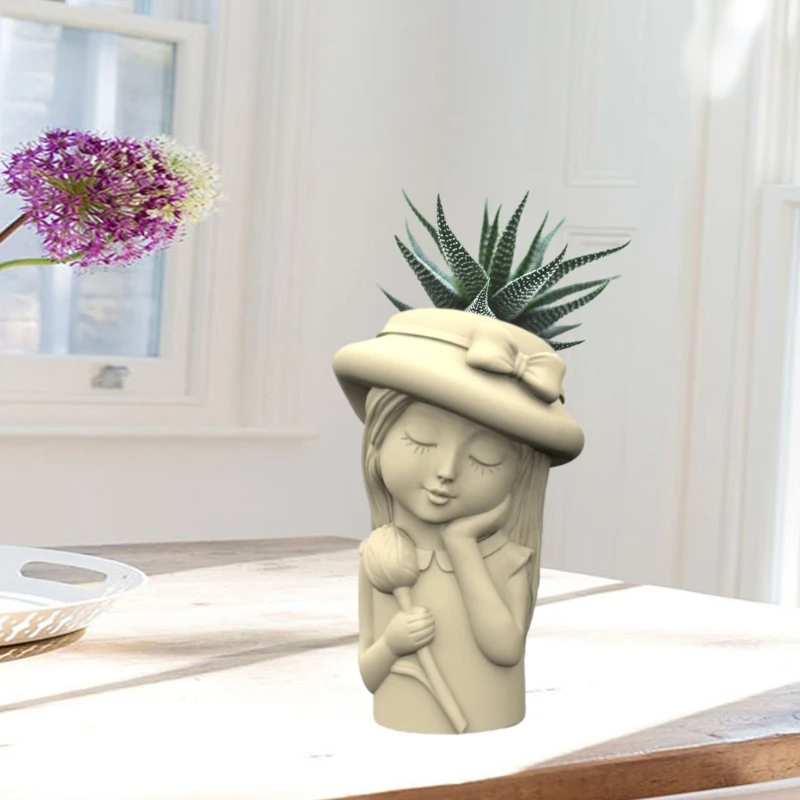 Pen Holder Flower Pot Silicone Mold Girls Epoxy Resin Mold DIY Decoration Tools Succulent Planter Making Supplies
