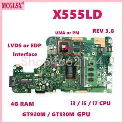 X555LD Mainboard For ASUS X554L FL5800l R556L X555LB X555LA/LAB X555LD/DB X555LJ X555LF X555LN X555LNB VM501L F555L Motherboard