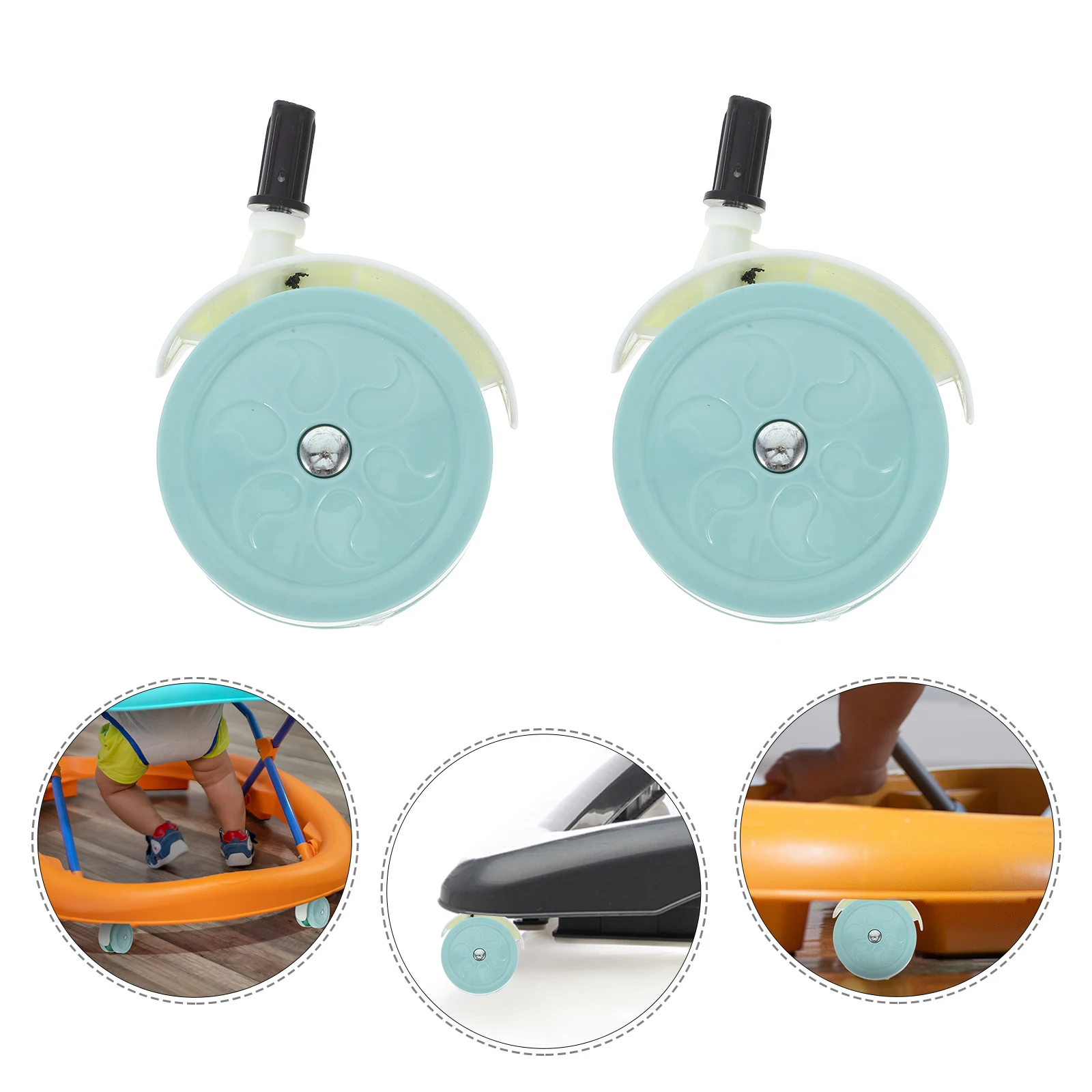 4-delige stille kinderwagenwielen Draaibare vervangende onderdelen Gemakkelijk los te maken Plug-in Ontwerp Peuter Walker Accessoires Kinderwagen