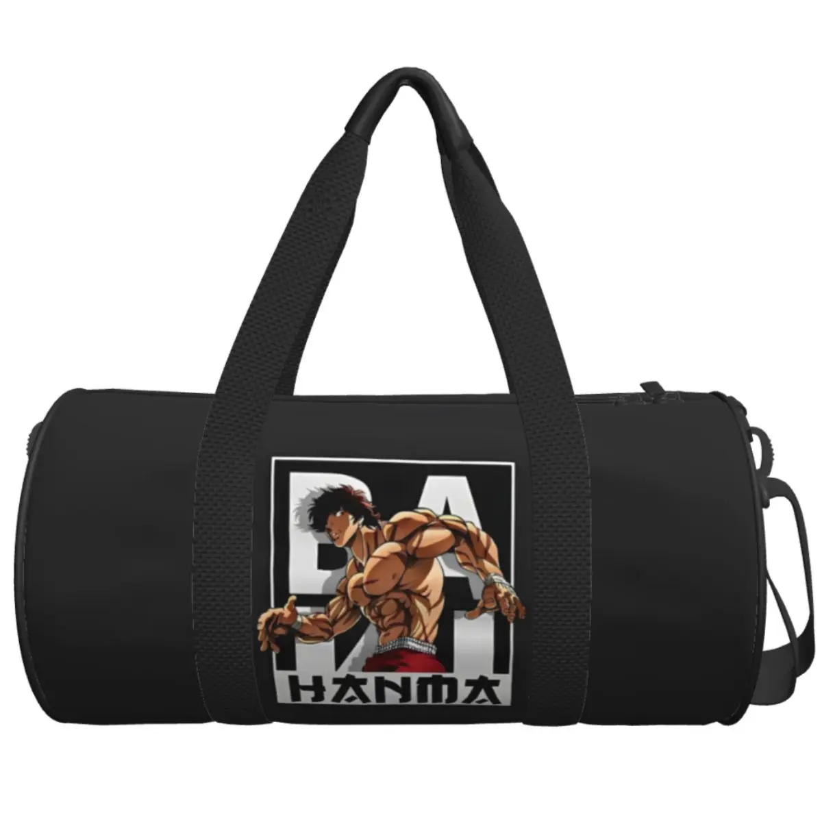 Baki Jack Yujiro Hanma Sports Bags Bodybuilding Manga Travel Training Gym Bag Large Vintage Handbags Men Weekend Fitness Bag