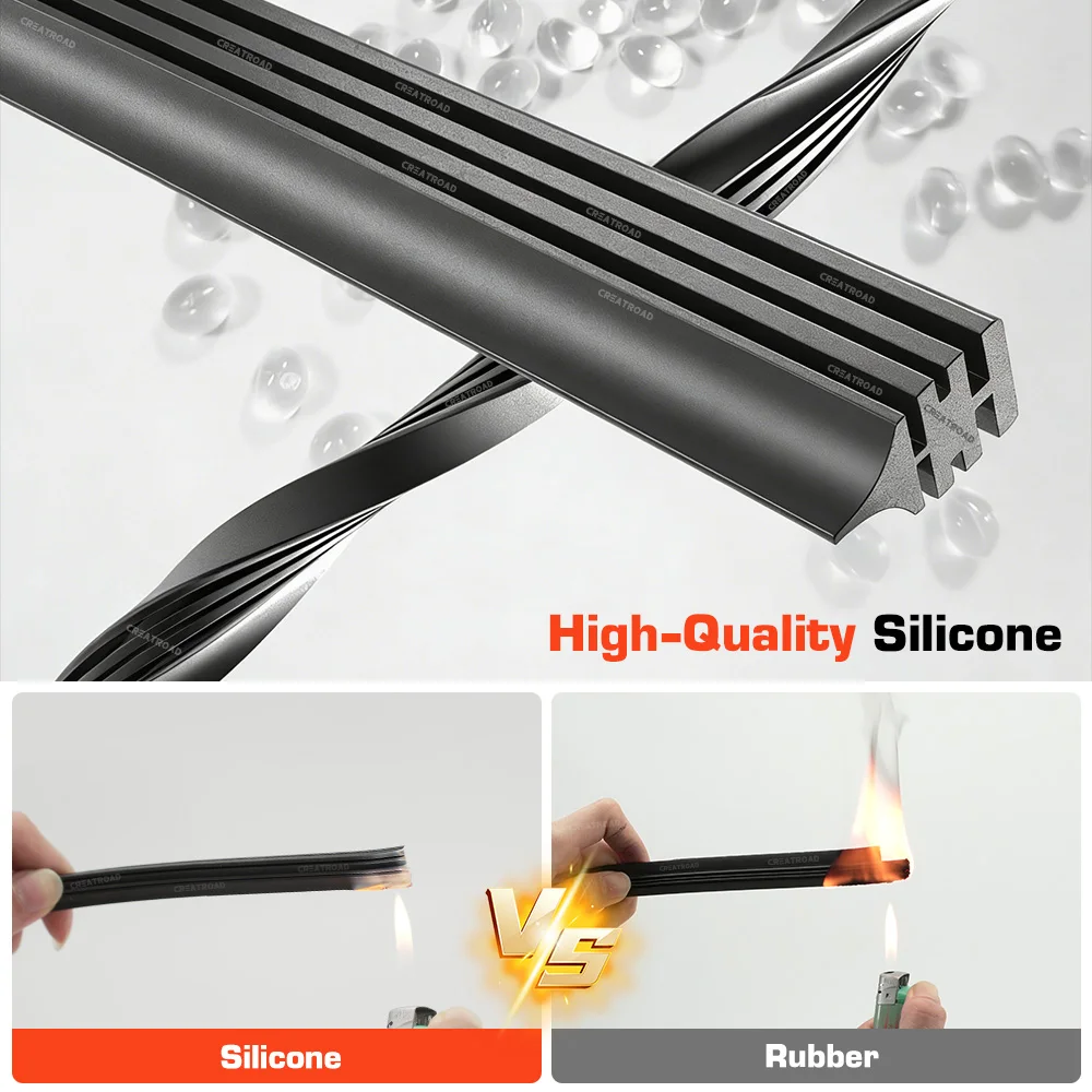 

Silicone Wiper Blades Fit For Mazda CX9 MK1 2006-2015 Coated Silent HD Wear-Resistant Car Windshield Wipers 26"+16"