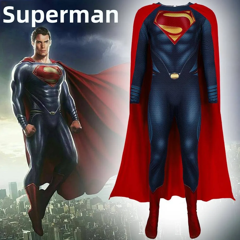 

Хэллоуин костюм супергероя для косплея Kent цельный облегающий костюм ролевой стальной мужской костюм женский модный летний наряд