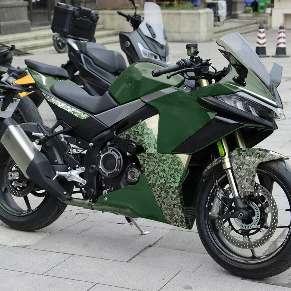 Kohlefaser-Aufkleber Wasserdichte Geschmiedete Carbonfolie Fahrzeugverkleidung Aufkleber Vinyl Auto-Folierung Motorrad-Aufkleber Zubehör – Detail 21
