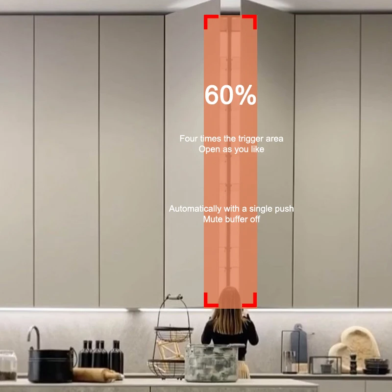 Imagem -04 - Amortecedor Buffers Armário Catches Door Stop Push tipo Alto Armário Wardrobe Porta Soft Close Heavy Duty Buffer com Dobradiças Carga 22kg