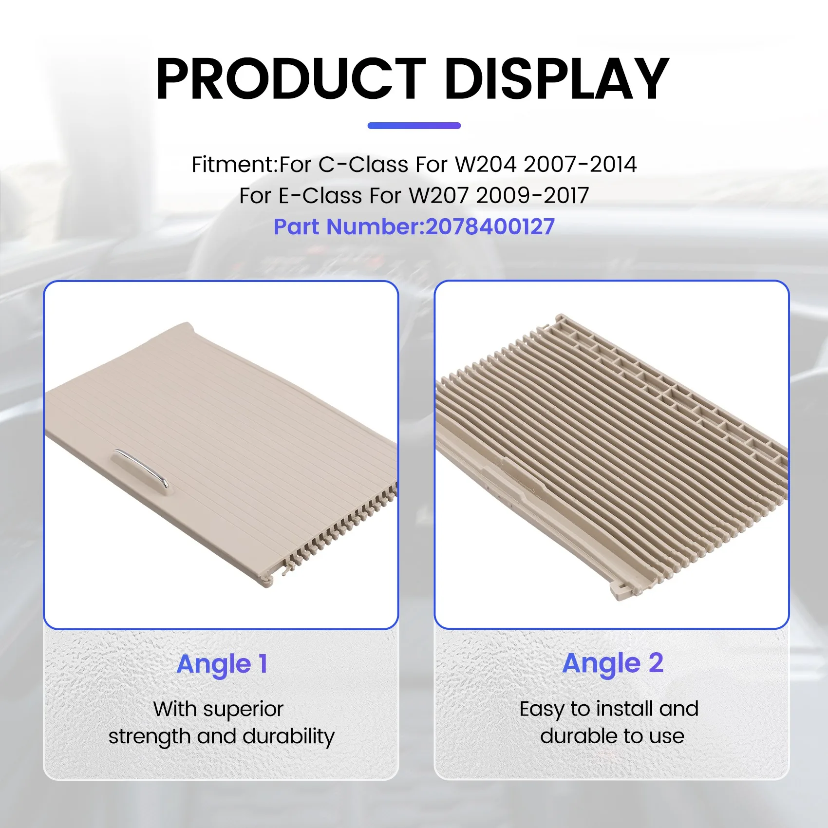 

Beige Car Center Console Cup Holder Shutter For Benz E-Class C-Class W207 W204 2078400127